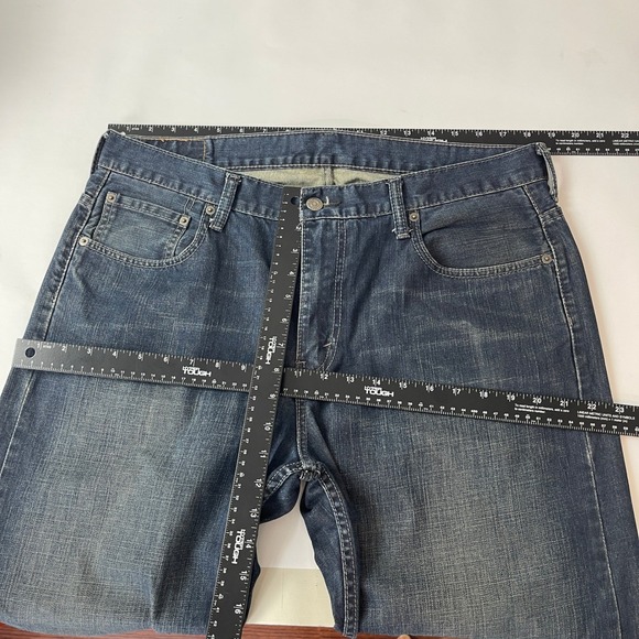 Levis 569 Jeans Mens 36x32 Blue Loose Straight Dark Wash Denim Baggy Y2K Skate - Picture 9 of 11